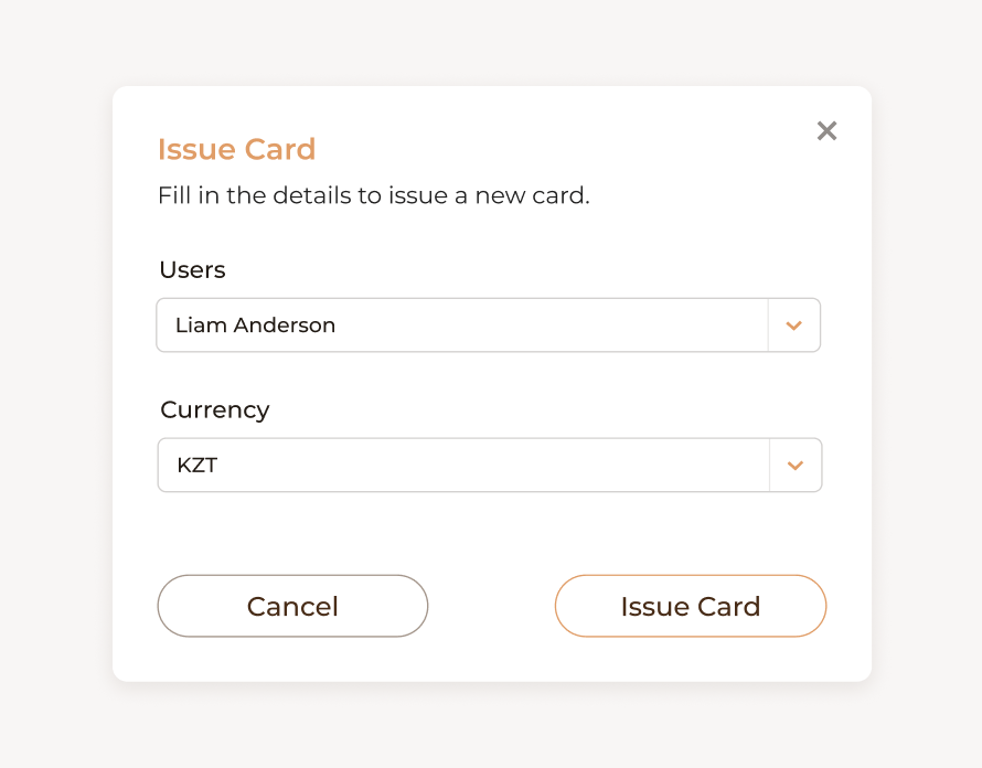 Issue a card